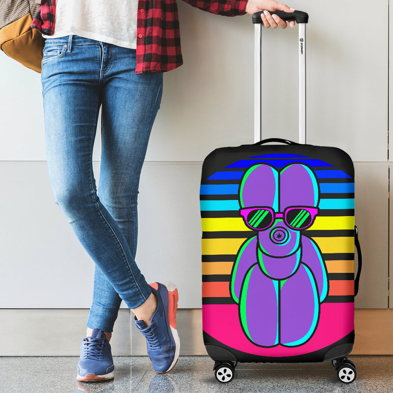 Sunset Balloon Dog Luggage Cover