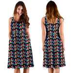 Colorful Balloon Dogs Midi Dress