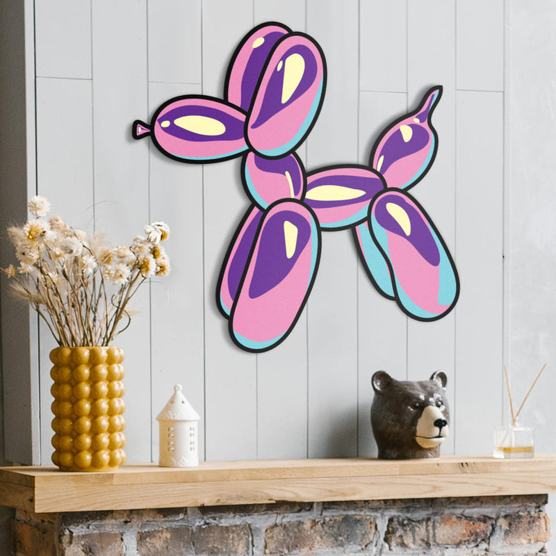 Pretty in Pastels Balloon Dog Metal Sign