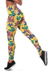 Graffiti Dogs on Orange Leggings