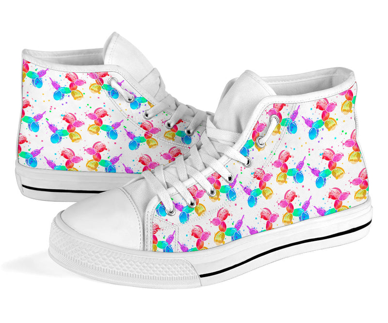 Rainbow Balloon Dogs High Top Shoes