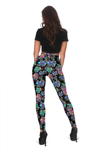 Graffiti Dogs in Black Leggings