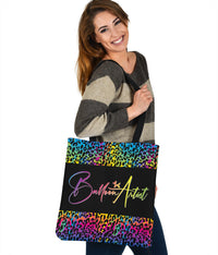 Rainbow Leopard Balloon Artist Tote