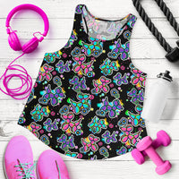 Graffiti Dog on Black Racerback Tank
