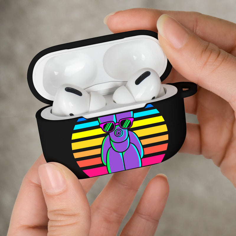 Sunset Balloon Dog Airpods Case Cover