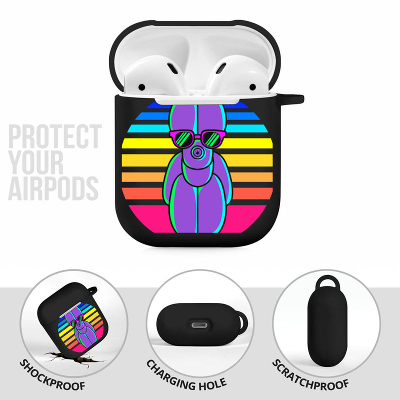 Sunset Balloon Dog Airpods Case Cover