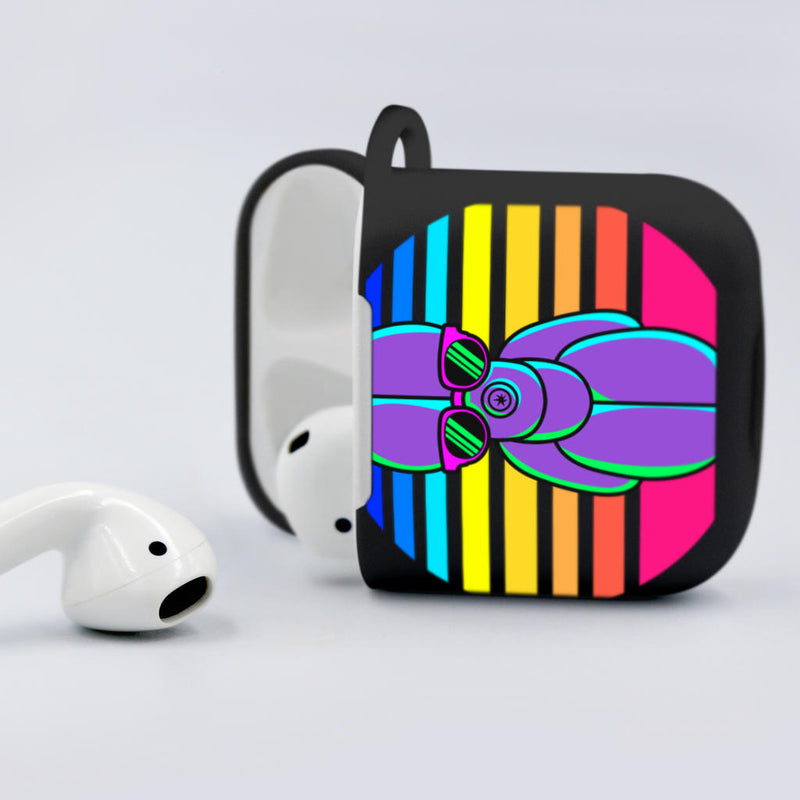 Sunset Balloon Dog Airpods Case Cover