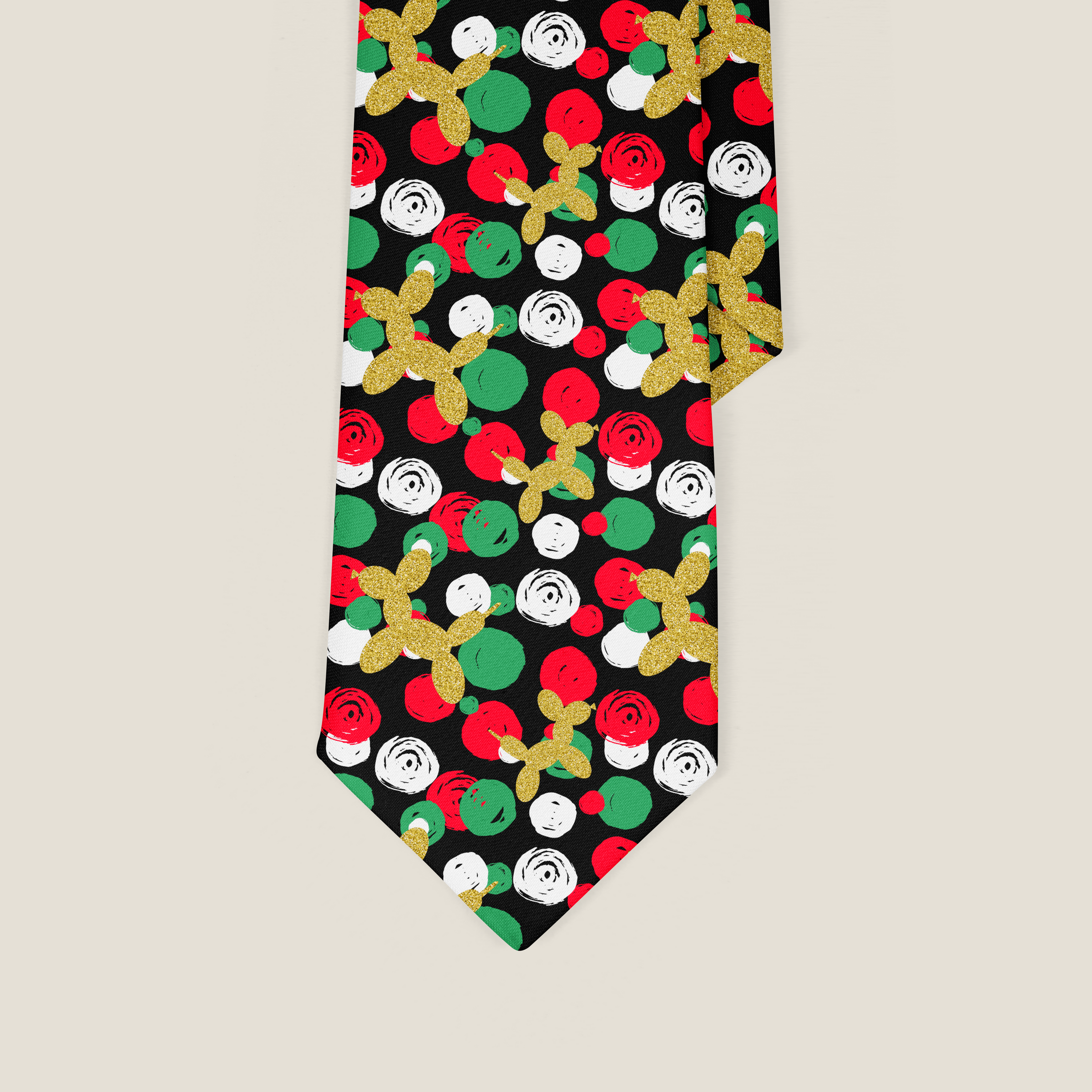 Holiday Dots Balloon Animal Necktie