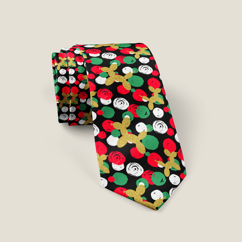 Holiday Dots Balloon Animal Necktie