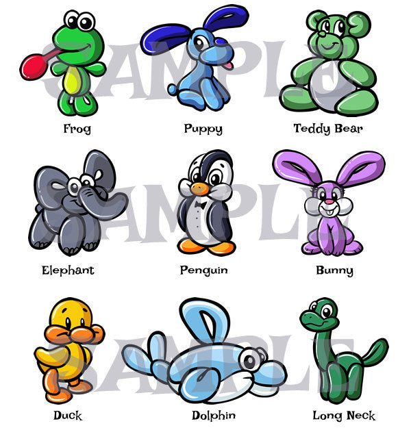 Balloon Animal Menu 1