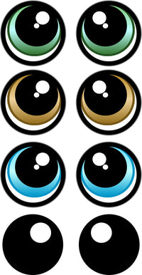 PRINT YOUR OWN Eye Stickers Template pack