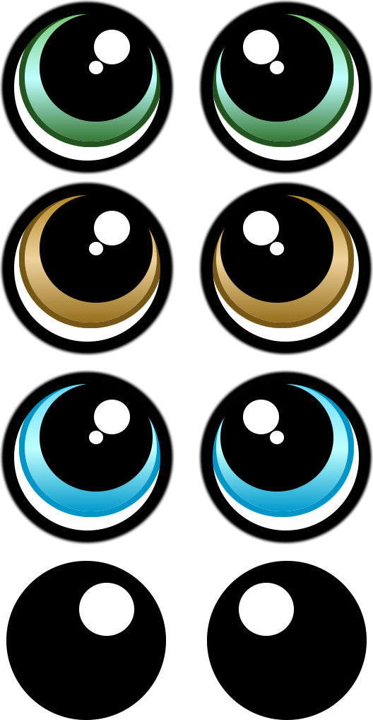 PRINT YOUR OWN Eye Stickers Template pack