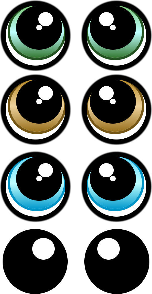 PRINT YOUR OWN Eye Stickers Template pack