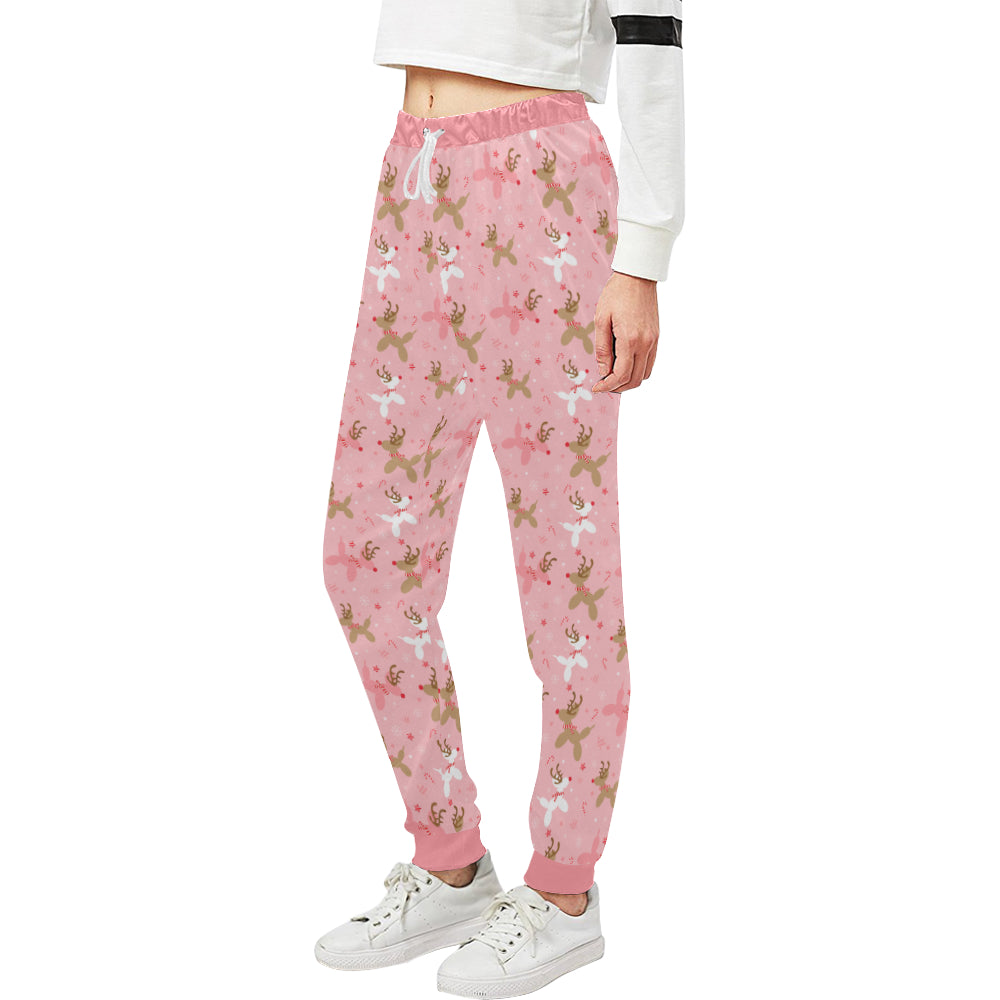 Reindeer Balloon Dogs Women's Sweatpants