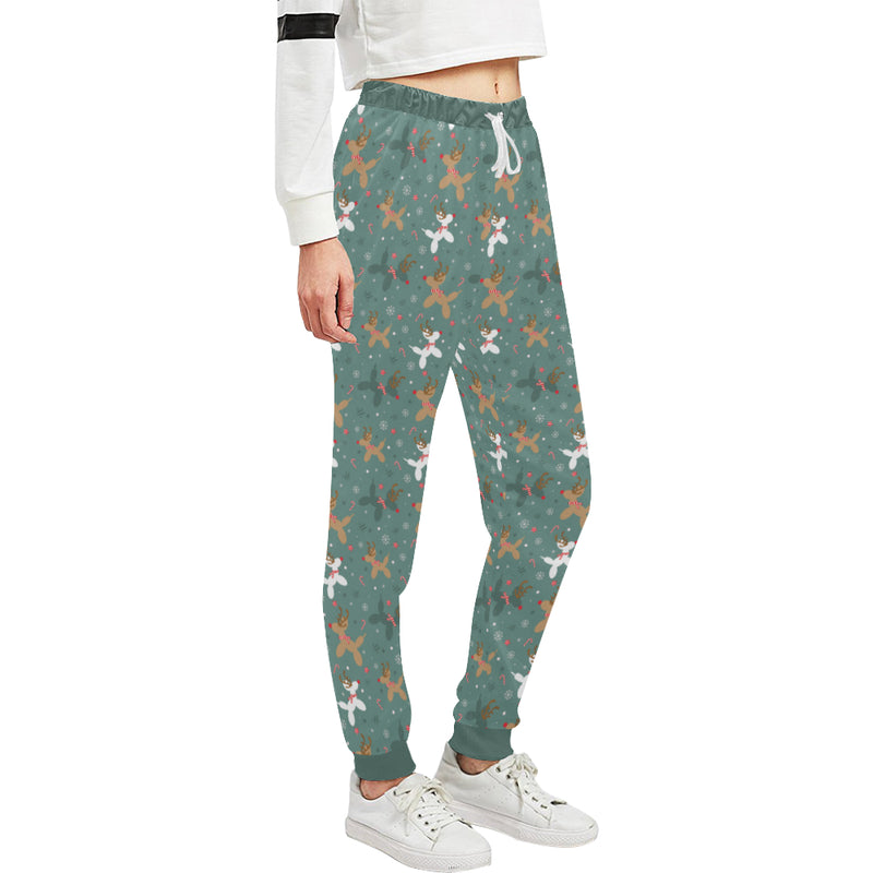 Reindeer Balloon Dogs Women's Sweatpants