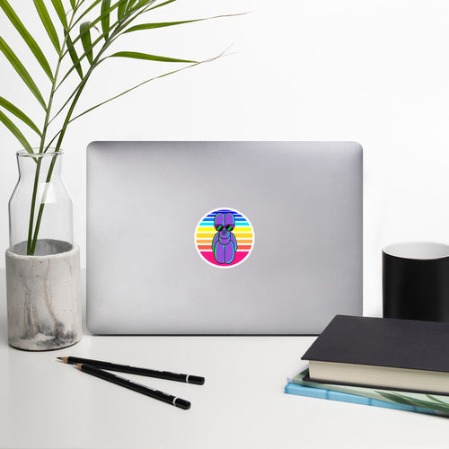 Sunset Balloon Dog Sticker