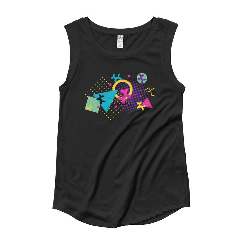 Memphis Balloon Dog Ladies’ Cap Sleeve Tank