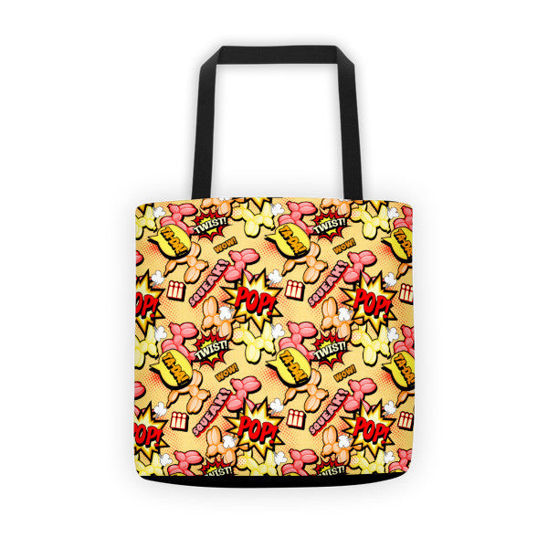 Comic Dogs Balloon Animal Tote bag