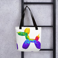 Geometric Balloon Dog Tote Bag