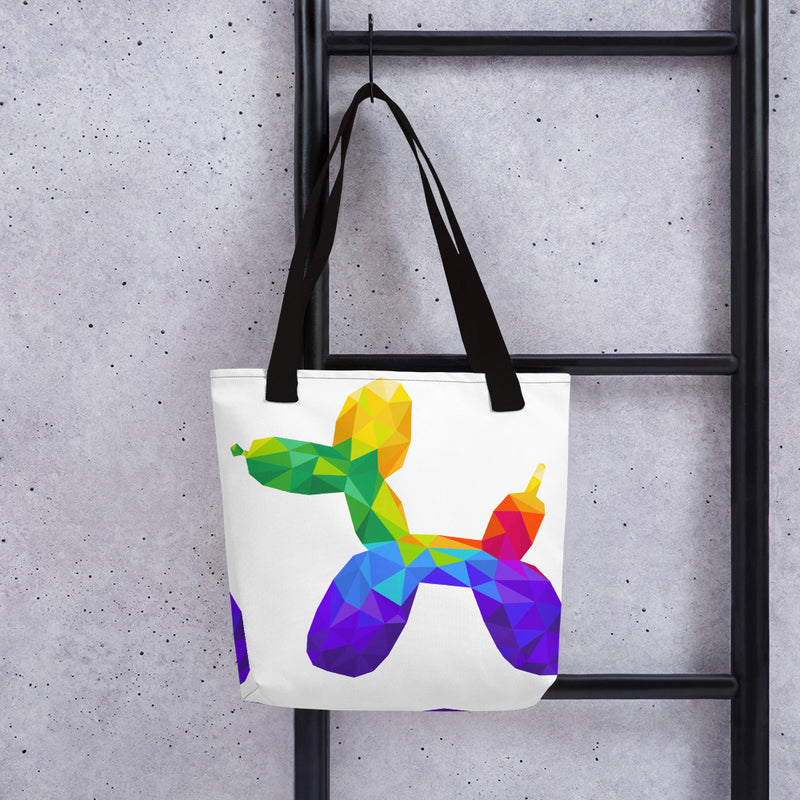 Geometric Balloon Dog Tote Bag