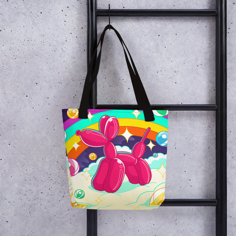 Shop for Handpainted balloon tote bag- Floral design