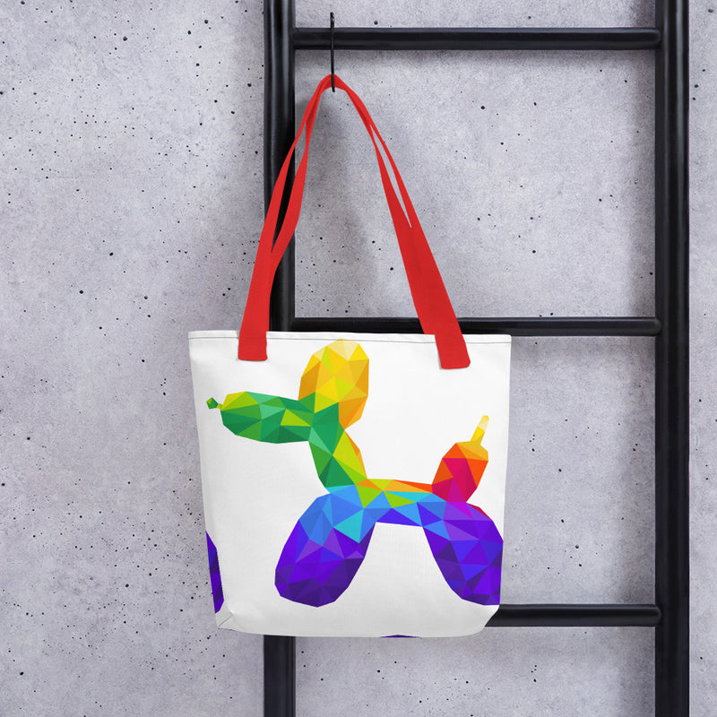 Geometric Balloon Dog Tote Bag