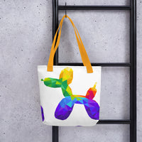 Geometric Balloon Dog Tote Bag