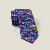Balloon Dog Christmas Lights Necktie