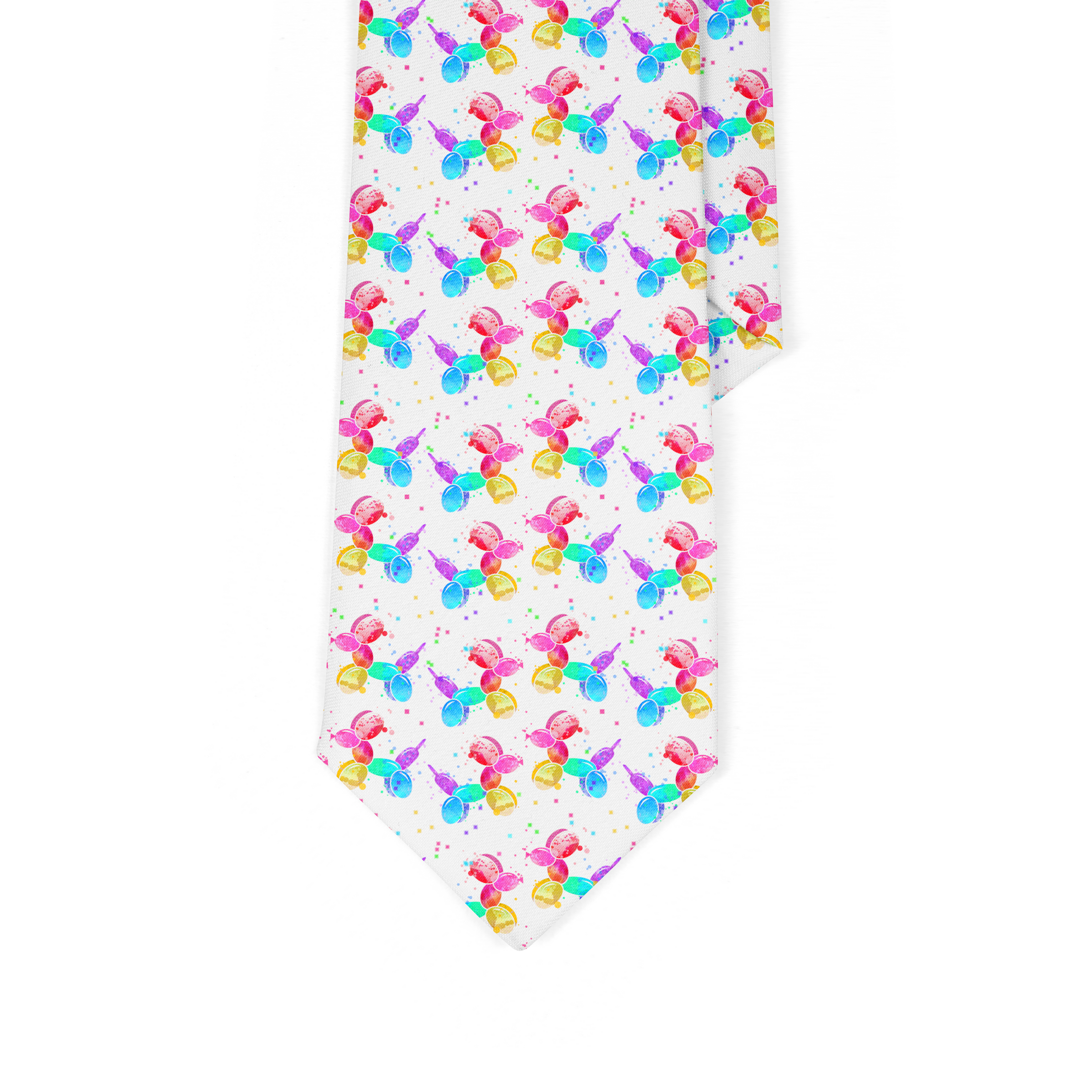 Watercolor Balloon Dogs Necktie