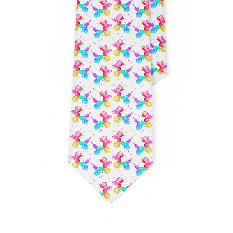 Watercolor Balloon Dogs Necktie