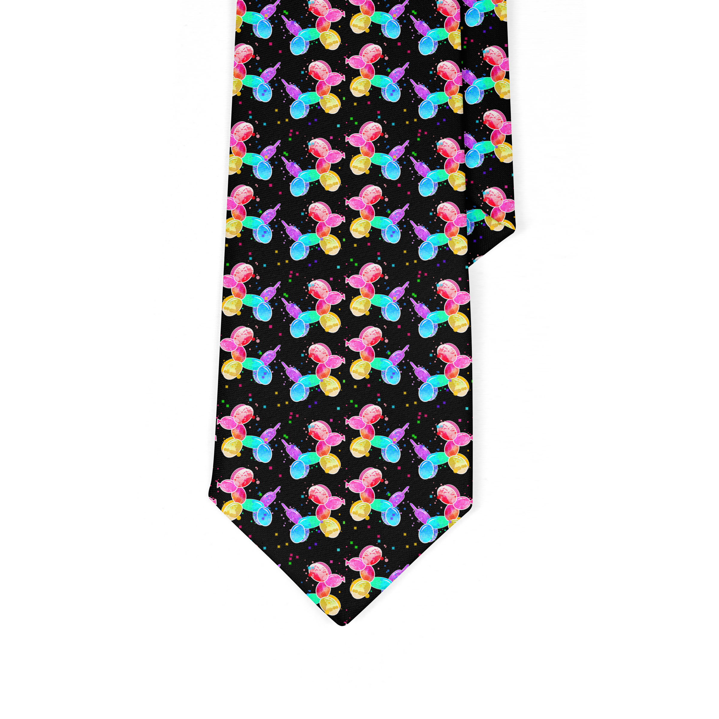 Watercolor Balloon Dogs Necktie