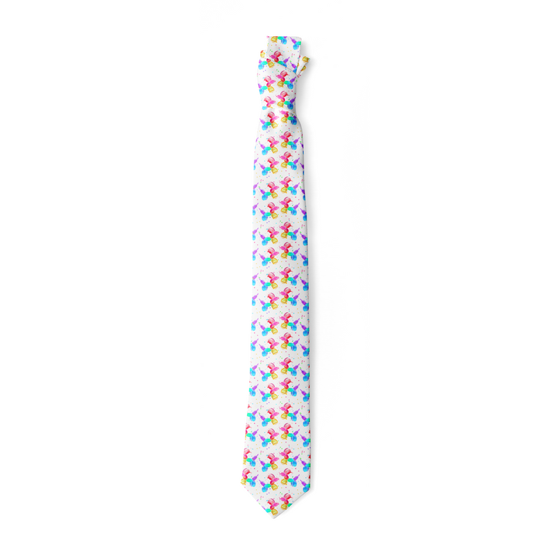Watercolor Balloon Dogs Necktie