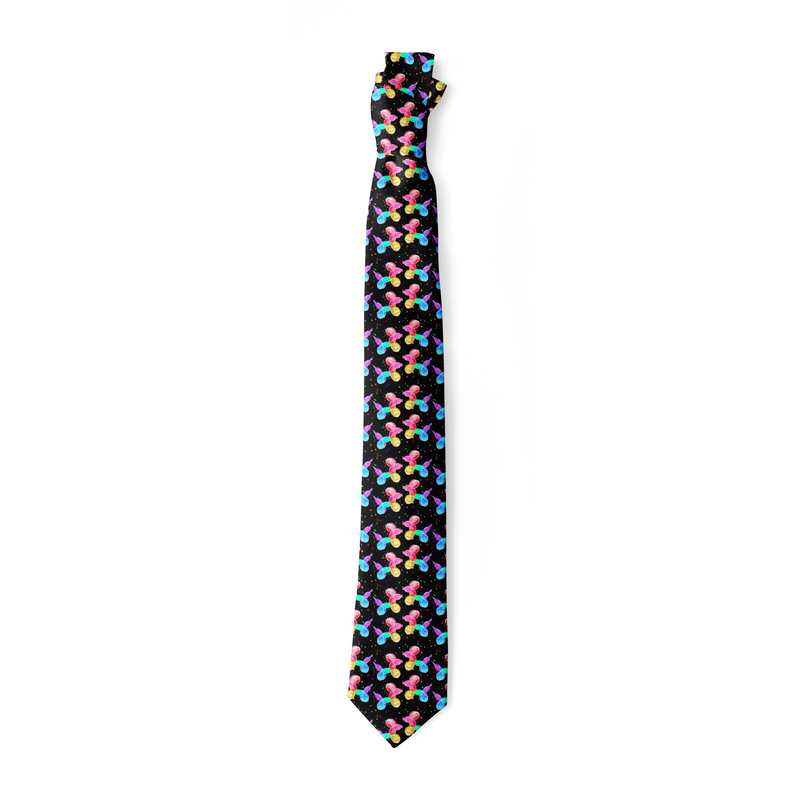 Watercolor Balloon Dogs Necktie