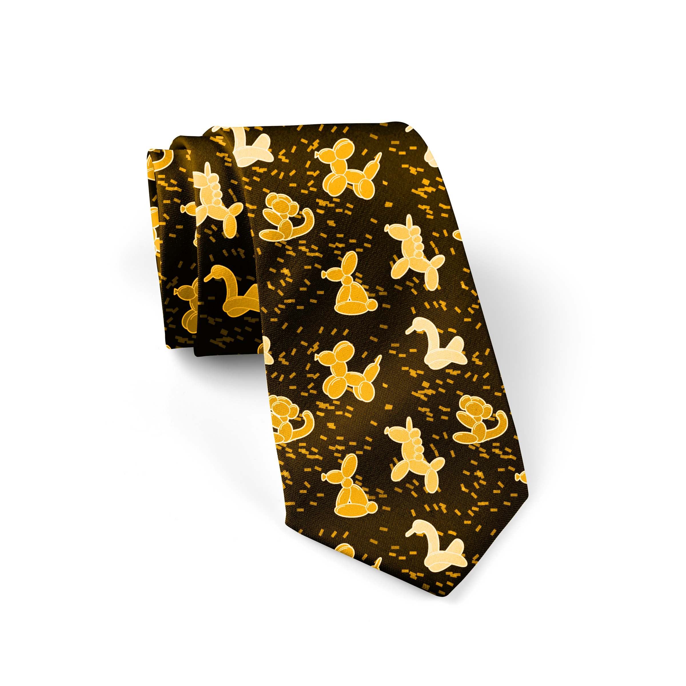 Orange Balloon Animals Necktie