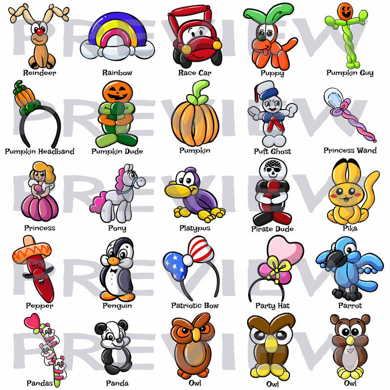 2017 MEGA Balloon Menu Clip Art Bundle!