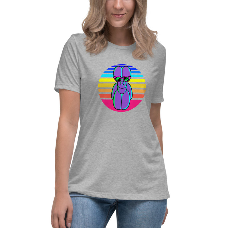 Sunset Balloon Dog Women's Fashion Fit T-shirt