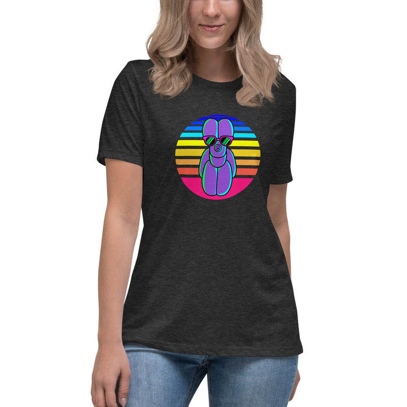 Sunset Balloon Dog Women's Fashion Fit T-shirt