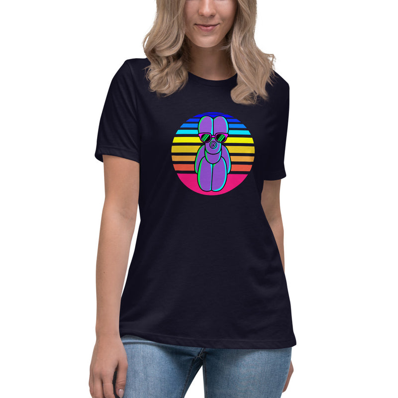 Sunset Balloon Dog Women's Fashion Fit T-shirt