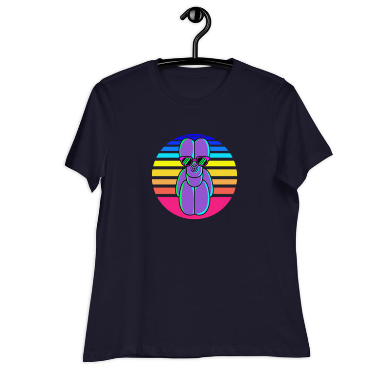 Sunset Balloon Dog Women's Fashion Fit T-shirt